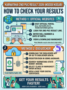 Karnataka 2nd PUC Results 2026