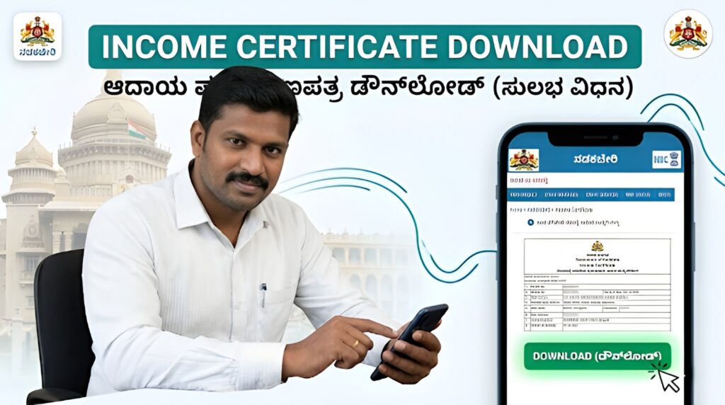 ಮೊಬೈಲ್‌ನಲ್ಲಿ ಆದಾಯ ಪ್ರಮಾಣಪತ್ರ ಡೌನ್‌ಲೋಡ್ ಮಾಡುವ ಸುಲಭ ವಿಧಾನ