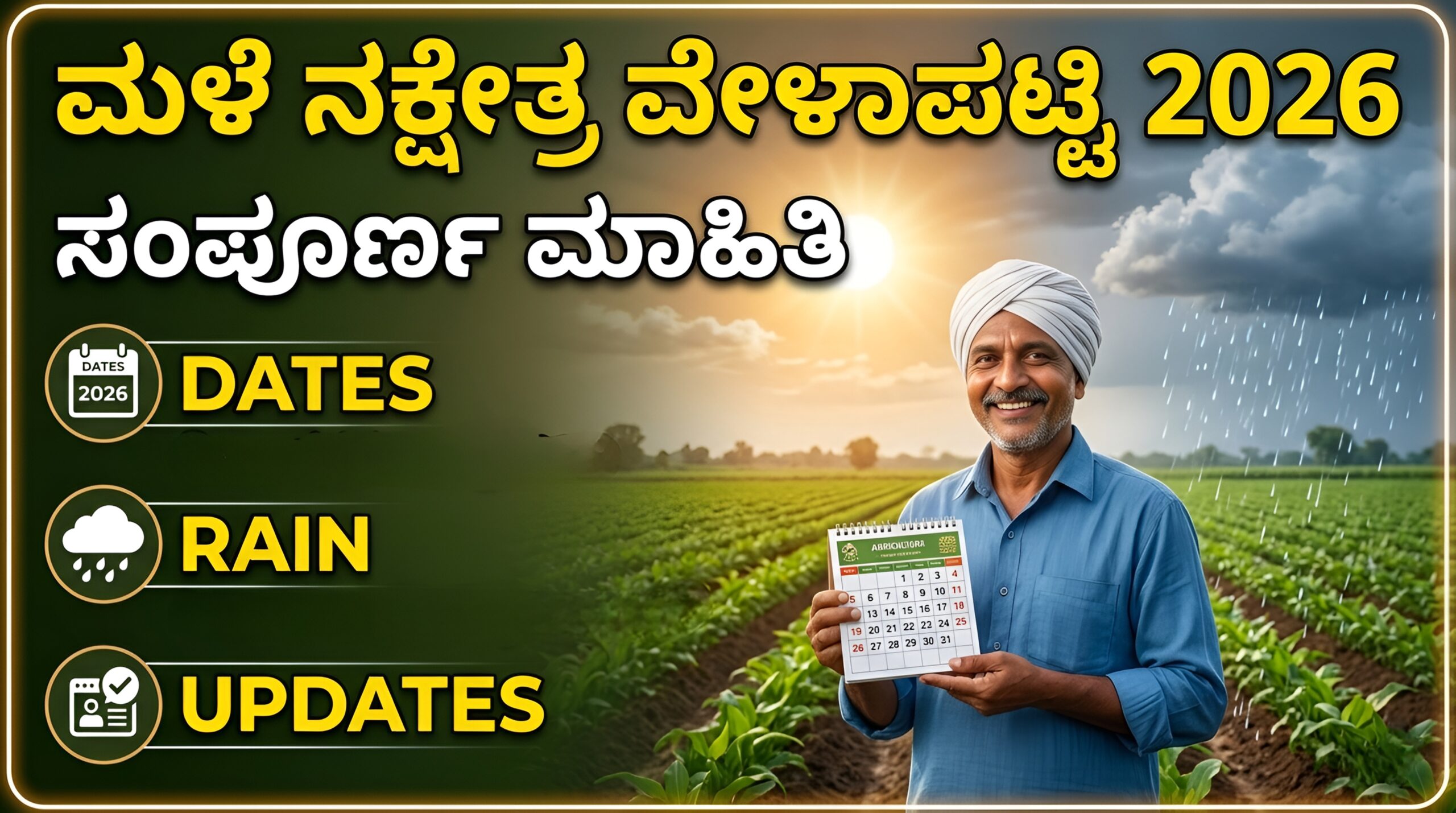 Rain nakshatra dates 2026