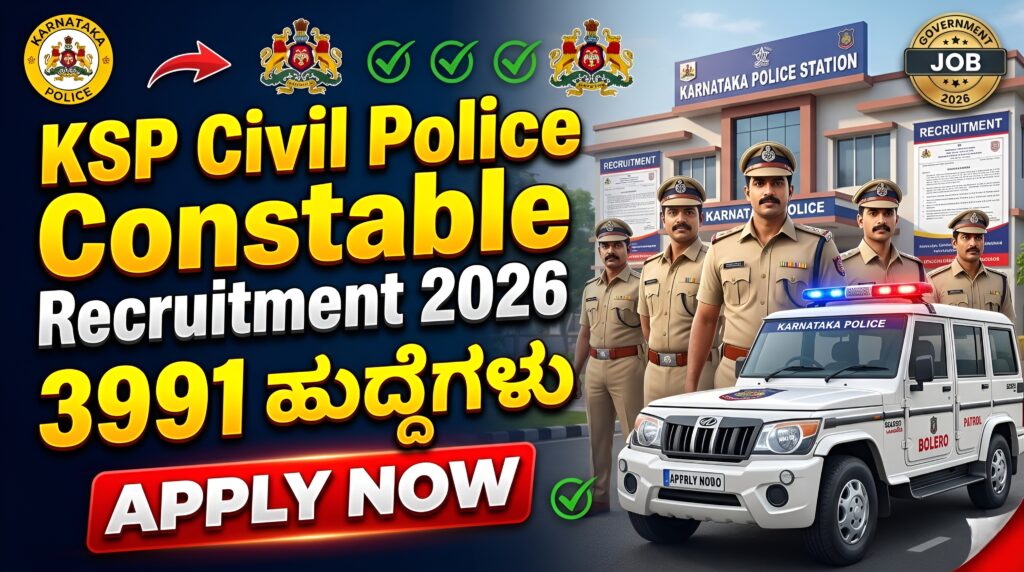 KSP Civil Police Constable Recruitment 2026