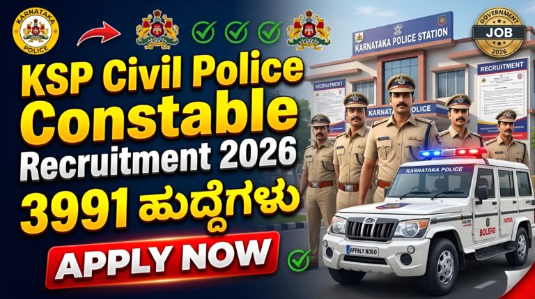 KSP Civil Police Constable Recruitment 2026